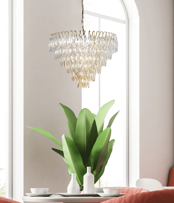 이레나 9등, 11등 크리스탈 펜던트, LED 식탁조명, 인테리어 식탁등